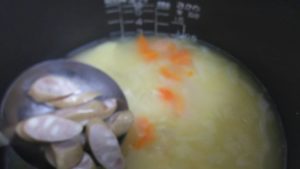 離乳食用炊飯器に野菜だけスープのアレンジ
